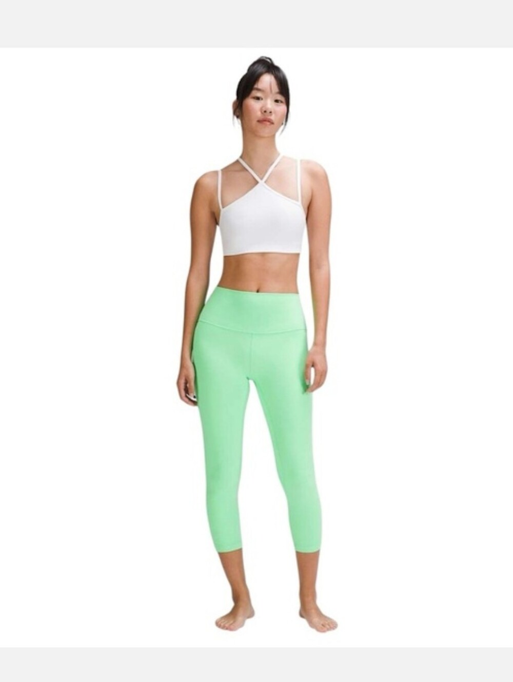 NWT Lululemon Align High-Rise Crop 23" - Neon Green Pistachio Size 6